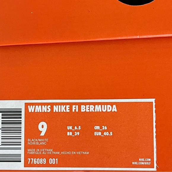 Womens NIKE FI BERMUDA Black/White Golf Trainers Shoe Size 9 - Picture 14 of 14